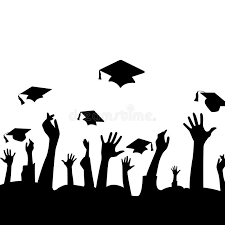 Prior to the start of the graduation ceremony, graduates must have caps on and gowns caps may not be decorated. Silhouette Of Hands In The Air And Graduation Hats Vector Silhouette Of Hands I Spon Air Hands Graduation Hat Graduation Silhouette Graduation Drawing