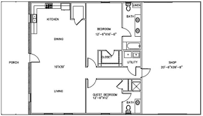 One Bedroom Shop With Living Quarter Shop With Living Quarters Barn With Living Quarters Metal Shop Building