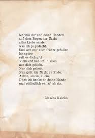 Mascha Kaleko Gedichte Liebe Rilke Zitate Liebesgedicht
