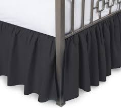Dress your bed in luxury and quality with our 100% polyester velvet dust ruffle, this bedskirt features a 14, 18,and 21 drop that conceals your box spring and bed frame, creating a tidy, unified and contemporary look. Ruffled Bed Skirt With Split Corners Twin Black 21 Inch Drop Cotton Blend Bedskirt Available In And 16 Colors Blissford Dust Ruffle Kitchen Dining Amazon Com