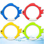 KÓŁKA DO NURKOWANIA RYBKI 4SZT DLA DZIECI BASEN NAUKA PŁYWANIA ...