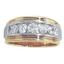 Men S 1 Ct T W Diamond Wedding Band In 14k Two Tone Gold Mens Diamond Wedding Bands Mens Diamond Wedding Black Hills Gold Jewelry