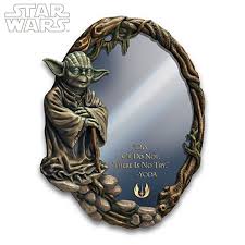 Star Wars Glass Mirror With Sculpted Yoda In 2020 Star Wars Glass Star Wars Decor Star Wars