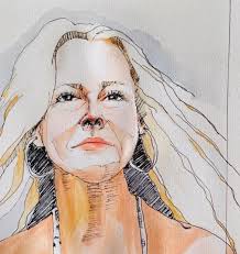 LITTLE DANNY & MOMMY'' 1944. ink & markers.