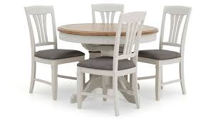 Some even come with removable drop leaves to extend be careful when selecting dining chairs for a round table, as chairs with arms can bump into west elm offers white glove service, where they deliver and assemble the table in your home. Maine Round Extending Table 4 Dining Chairs Sterling Furniture
