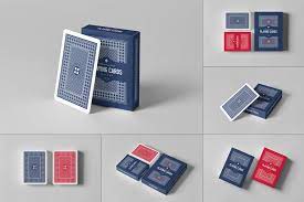 Download Realistic Playing Cards With Box Mockup Psd Design Mockup Hut