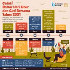 Catat Daftar Hari Libur Dan Cuti Bersama Tahun 2021 Indonesia Baik