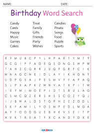 Schau dir angebote von happy birthday word auf ebay an. Birthday Word Search Cool2bkids