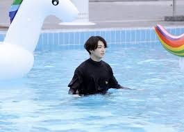 Pin By Peachyxsky On Ya Got No Jams Bts Inspired Outfits Jungkook Pool Float