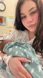 Hehe i look crazy but lil boogie finally made his appearance 🩵✨👶 #fyp  #newborn