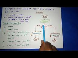 algorithm and flowchart to find a number is odd or even by