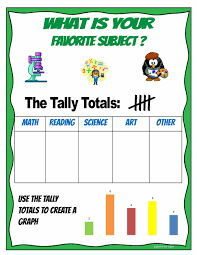 what is your favorite subject tally sheet favorite subject