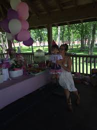 How to book a party: Mae And Mommy Two Years Old Picnic Birthday Party Clear Brook City Park Table Setup Decora Picnic Birthday Party Picnic Birthday Birthday Party Decorations