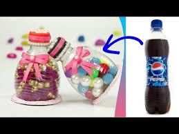 2 Plastic Bottle Craft Recycling Ideas How To Make Container With Waste Plastic Bottles Youtube Plastic Bottle Crafts Water Bottle Crafts Bottle Crafts