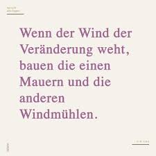 Wenn Der Wind Der Veränderung Weht Bauen Die Einen Mauern Und Die