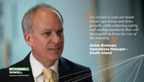 Meet Aidan Brannan, Operations Manager for McConnell Dowell in the South  Island, New Zealand. Aidan joined us as Roading Director early 2015, before  taking up the mantle as Contractor's…