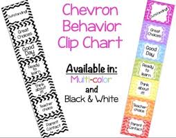 Chevron Behavior Clip Chart 2 Options Color And Black White
