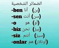 الضمائر والضمائر في حالة الملكية تعلم اللغة التركية Facebook