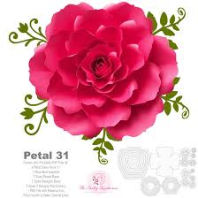 This listing includes 4 flower templates plus 1 basic leaf and a set of 6 vine leaves plus flower bases. Pdf Petal 31 Printable Giant Paper Flowers Template Diy Cut File To Make Unlimited Rose For Wedding