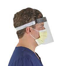 Face shield hero does not contact the top of your head allowing airflow which avoids fogging up from perspiration. Face Shield Halyard Health