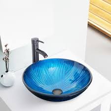 Maybe you would like to learn more about one of these? Bathroom Sinks Eclife Round Tempered Glass Bathroom Vessel Sink Combo Counter Top Installation Sink Bowl Oil Rubber Bronze Bathroom Sink Faucet Bathroom Sink Drain Blue Round Bowl Sink Combo A11