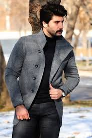 Sal Yaka Kase Kaban Fume Mont Erkek Mont Kapsonlular