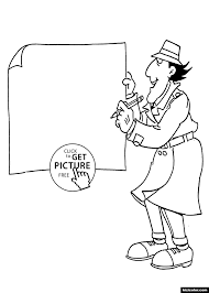 Simply do online coloring for construction worker coloring page for kids directly from your gadget, support for ipad, android tab or using our web feature. Inspector Gadget Free Print And Color Online