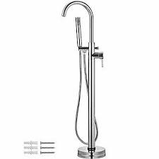 Modern brushed nickel free standing bathtub faucet tub filler faucets bathroom. Freestanding Tub Filler Floor Mount Bathtub Faucet