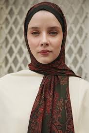 Deluxe Patterned Scarf Green Dream