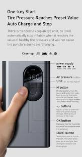 Baseus Portable Inflator Pump Smart Digital Tire Pressure Detection Rechargeable Car Tire Pump For Bike Motorcycle Car Football In 2020 Inflators Car Tires Pumping Car
