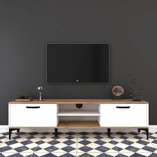 Rani A10 Tv Duvar Unitesi Metal Ayakli Tv Sehpasi Ceviz Beyaz Mobilya Ev Dekoru Mobilya Fikirleri