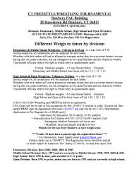 Maybe you would like to learn more about one of these? Fillable Online 1 Freestyle Tournament Usa Wrestling Ct Fax Email Print Pdffiller