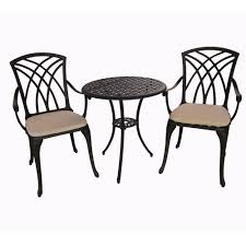 Check spelling or type a new query. 3pc Madagascar Setting Cast Aluminium Patio Furniture Sets Dark Bronze W Cushion Ebay
