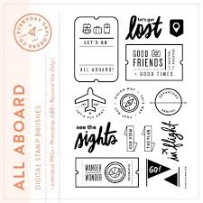All Aboard Digital Stamp Set Digital Stamps Bullet Journal Writing Bullet Journal Ideas Pages