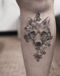 Fox Tattoo Flowers Cute Delicate Feminine Tattoos Flowers And Florals Animal Tattoo Drawings And More Gre Botanical Tattoo Sleeve Tattoos Botanical Tattoo