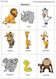 Esl Pages Animals Kartu Flash Binatang Ternak Binatang