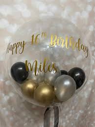 Balloon cactus, ball cactus, green ball cactus, blue ball cactus. Personalised Gold Chrome And Black Large Gumball Bubble The Little Balloon Company