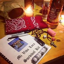 The Mi Vida Loca Survival Kit Includes A 40oz Bandana Sharpie Dice Rosary Hair Curlers Sharpie Bro 30th Bday Party Dressup Party 30th Birthday Parties