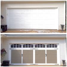 Today, i'm sharing how to make faux garage door windows that look like real windows. Plum Pretty Decor Design Co Faux Carriage Style Garage Doors Diy