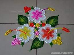 White Hibiscus Flowers Rangoli Easy Rangoli Designs By Poonam Borkar Youtube Colorful Rangoli Designs Easy Rangoli Designs Rangoli Designs Flower