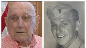 Marine survives tough battles, lives to age 100