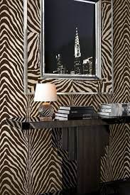 Dramatic Designs Design Matters Striped Wallpaper Living Room Zebra Print Walls Zebra Decor