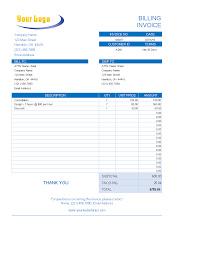 excel invoice templates at allbusinesstemplates com