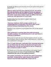 Judicial branch worksheet answers judicial branch worksheet. Judicial Branch Dbq Docx 1 What Do Watson And Hamilton Think The Role Of The Judicial Branch Be Watson Believed That The Judicial Branch Should Be The Course Hero