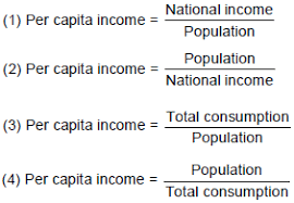 For example, in an area with a high population of seasonal residents (e.g., The Formula Of Measuring Per Capita Income Is Sarthaks Econnect Largest Online Education Community