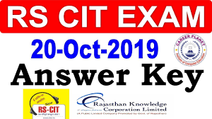 Candidate can download answer key by below given pdf link. Rscit Answer Key 20 October 2019 Rkcl Rscit Exam Youtube