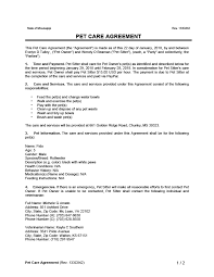 What kind of organization is the pet fund? Pet Care Agreement Create A Free Pet Care Agreement Form