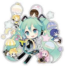 Vocaloid Chibi Miku Hatsune Anime Car Window Bike Decal Sticker 065 Miku Hatsune Chibi Miku Hatsune Miku