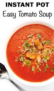 Instant Pot Easy Tomato Soup Simply Happy Foodie In 2020 Tomato Soup Easy Multi Cooker Recipes Tomato Soup Recipes