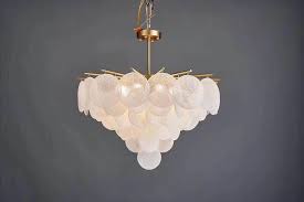 Round White Art Glass Pendant Light Pendant Lamp Glass Pendant Light Crystal Lighting